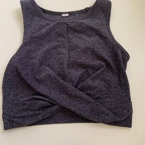 Cross front long line sports bra/ cropped tank top